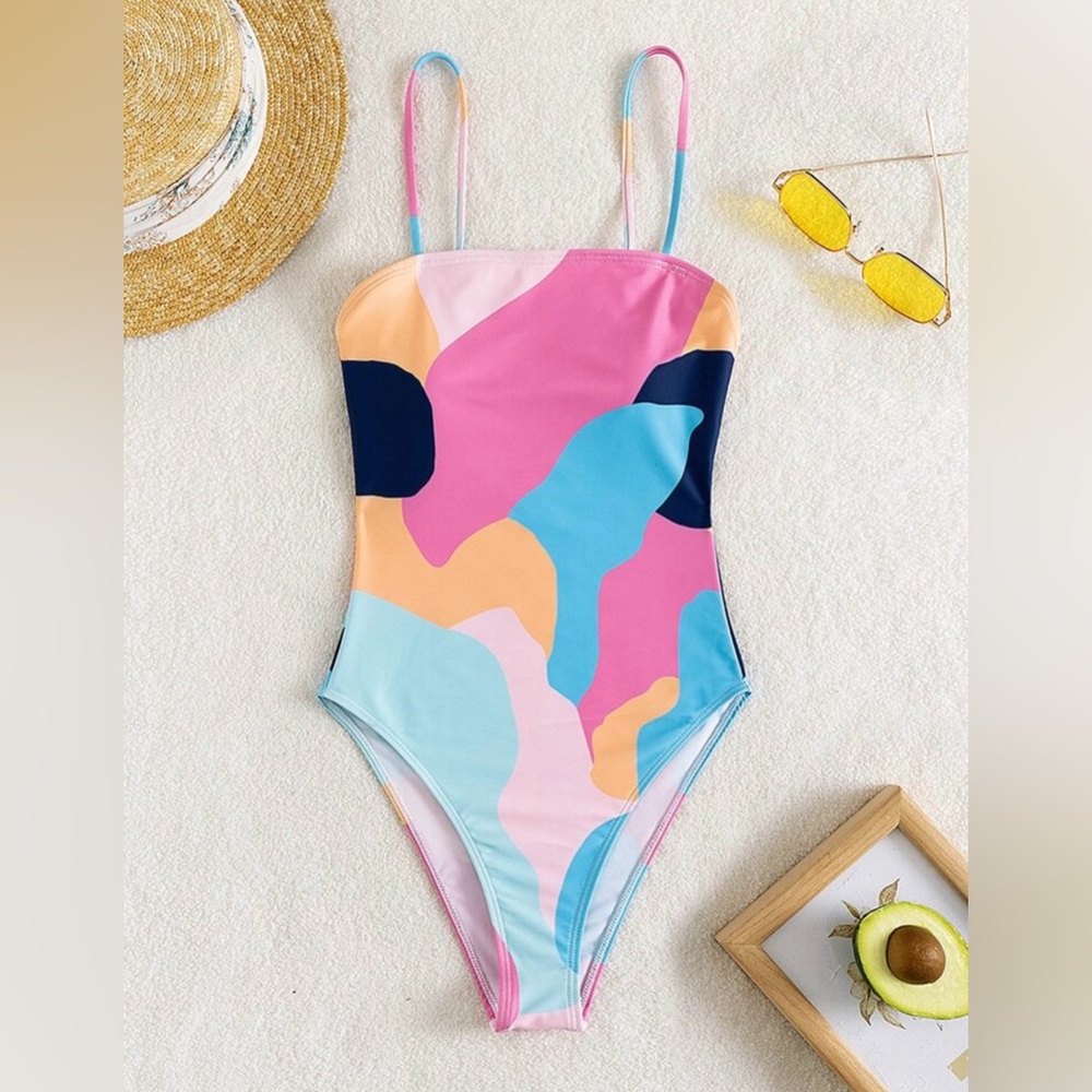 Colorful One Piece Bathing Suit